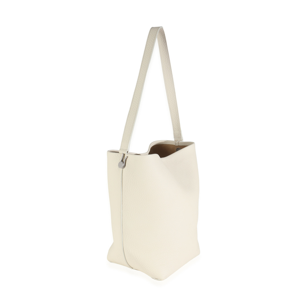 The Row Ivory Grained Calfskin Medium NS Tote Hook Bag - Picture 3 of 8